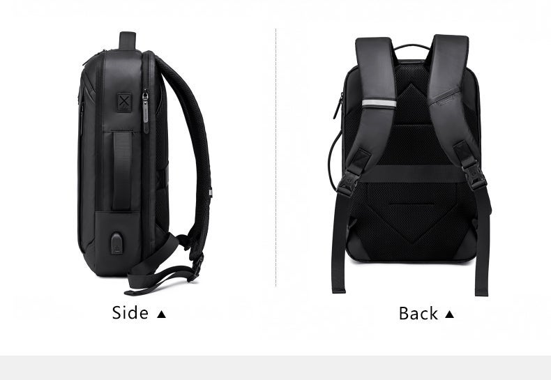 Golden Wolf Splashproof Convertible Laptop Backpack 15.6 Inch - Black - Image 3